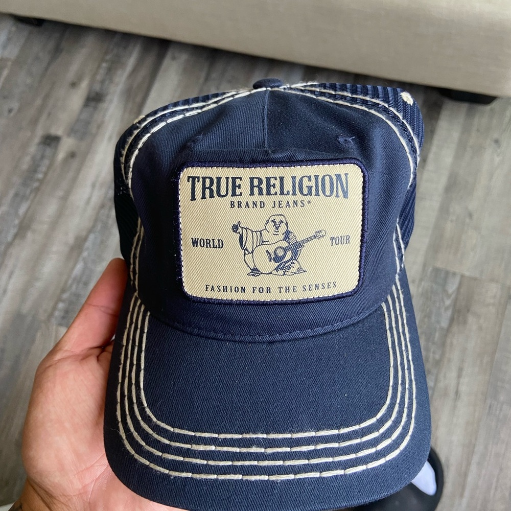 True Religion navy trucker hat